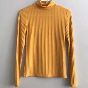 Topshop ribbed mock neck top